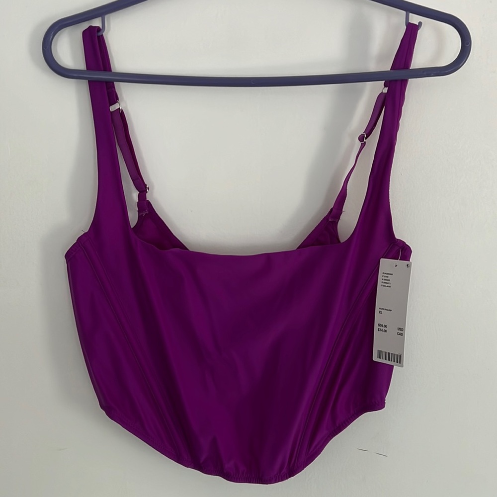 urban outfitters corset top purple